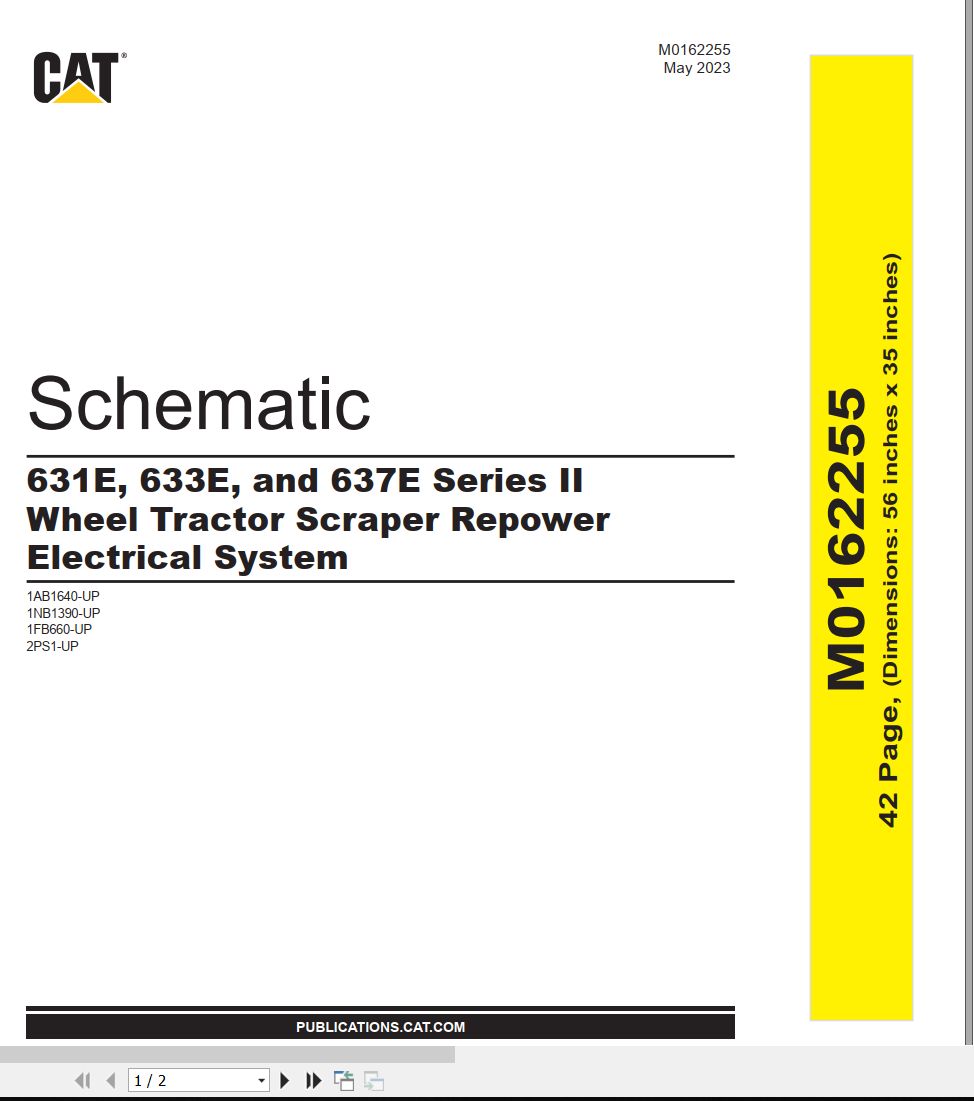 CAT Wheel Tractor Scraper 631E Electrical Schematic (1)