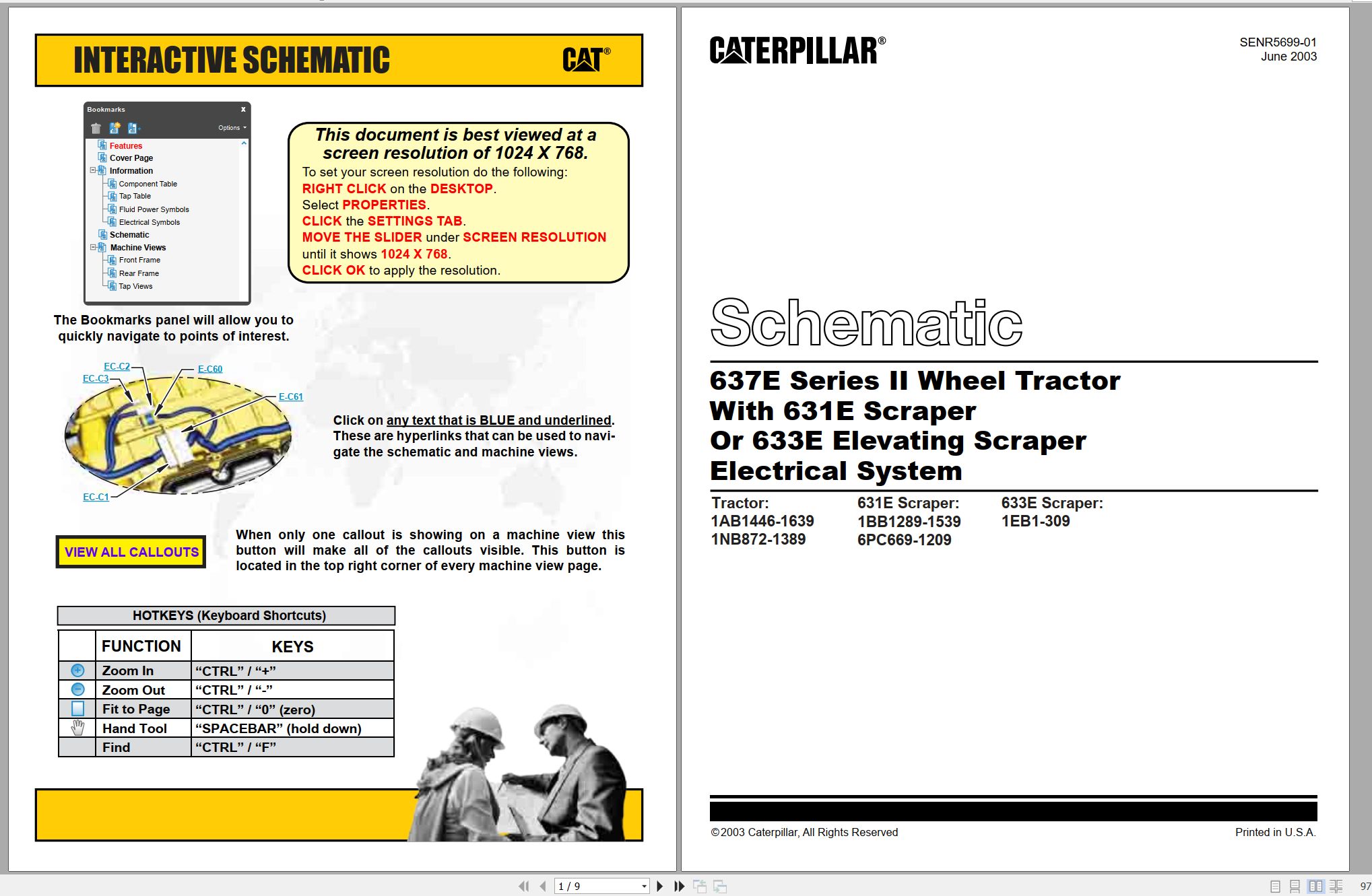 CAT Wheel Tractor Scraper 631E II Electrical Schematic (1)