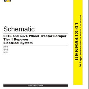 CAT Wheel Tractor Scraper 631E Tier 1 Electrical Schematic (1)