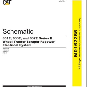 CAT Wheel Tractor Scraper 631E to 637E Electrical Schematic M0162255 00 2023 (1)