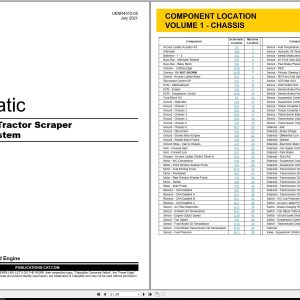 CAT Wheel Tractor Scraper 631K Electrical Hydraulic Schematic (1)