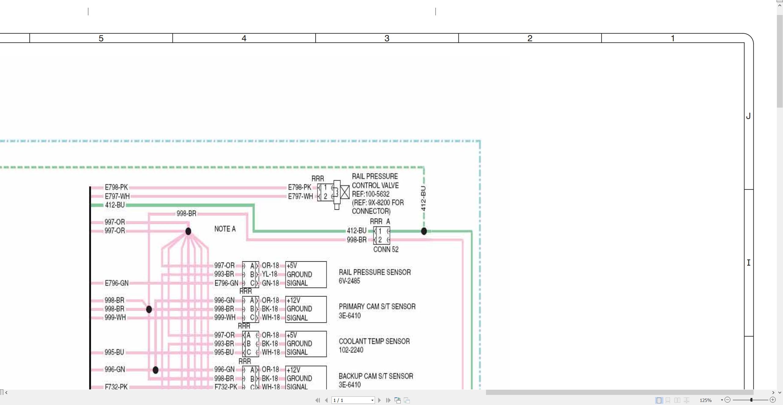 CAT Wheel Tractor Scraper 633D Tier 3 Electrical Schematic UENR5412 00 (2)