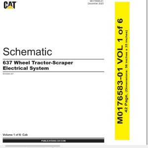 CAT Wheel Tractor Scraper 637 Electrical Hydraulic Schematic (1)