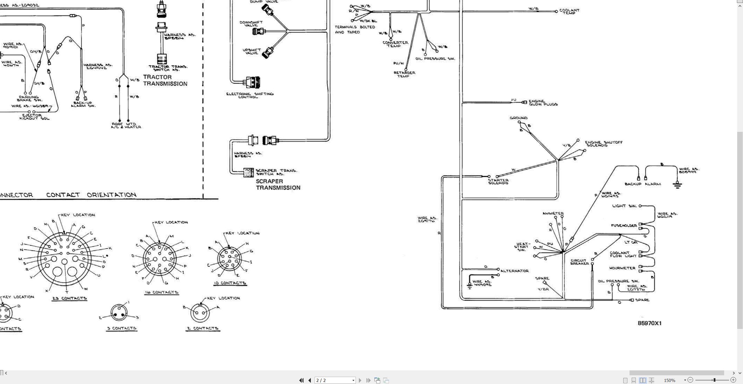 CAT Wheel Tractor Scraper 639D Electrical Schematic SENR2063 00 (2)