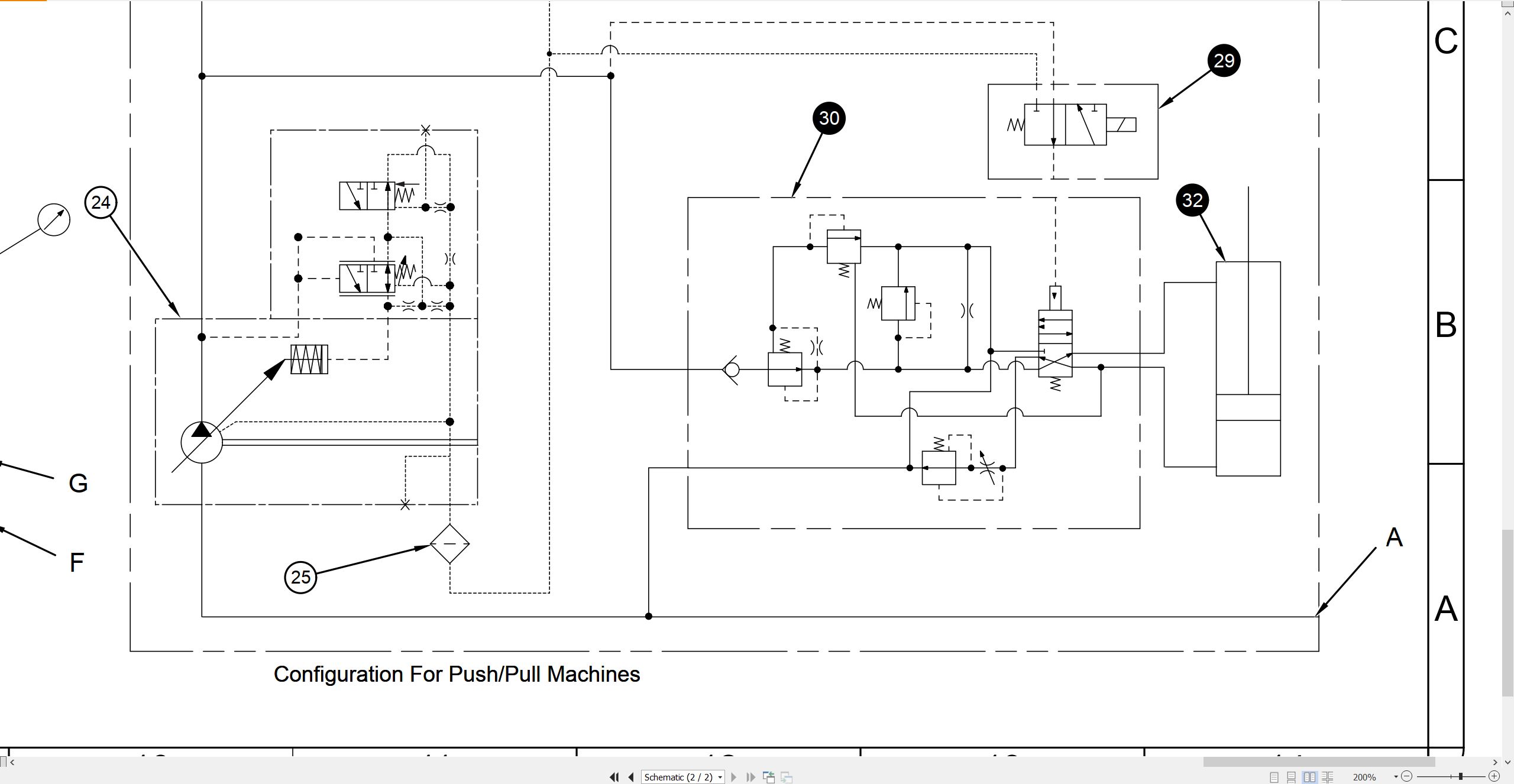 CAT Wheel Tractor Scraper 651E Electrical Hydraulic Schematic (3)