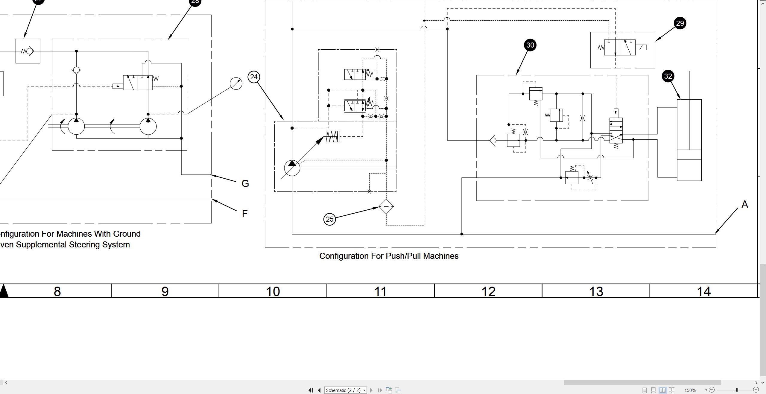 CAT Wheel Tractor Scraper 657E Electrical Hydraulic Schematic (3)