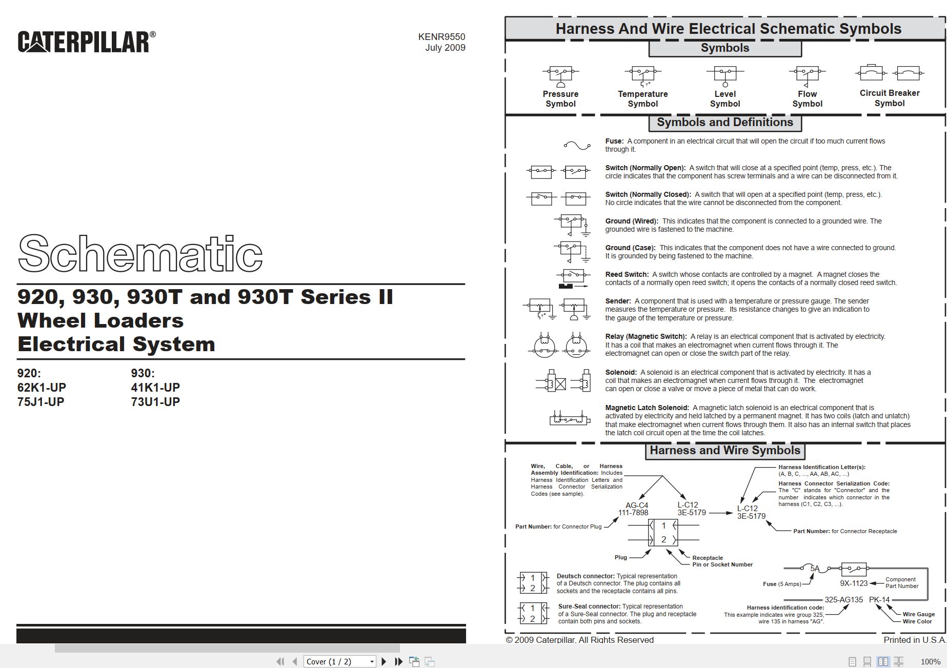 CAT Wheel Tractor Scraper Series II Electrical Schematic (1)