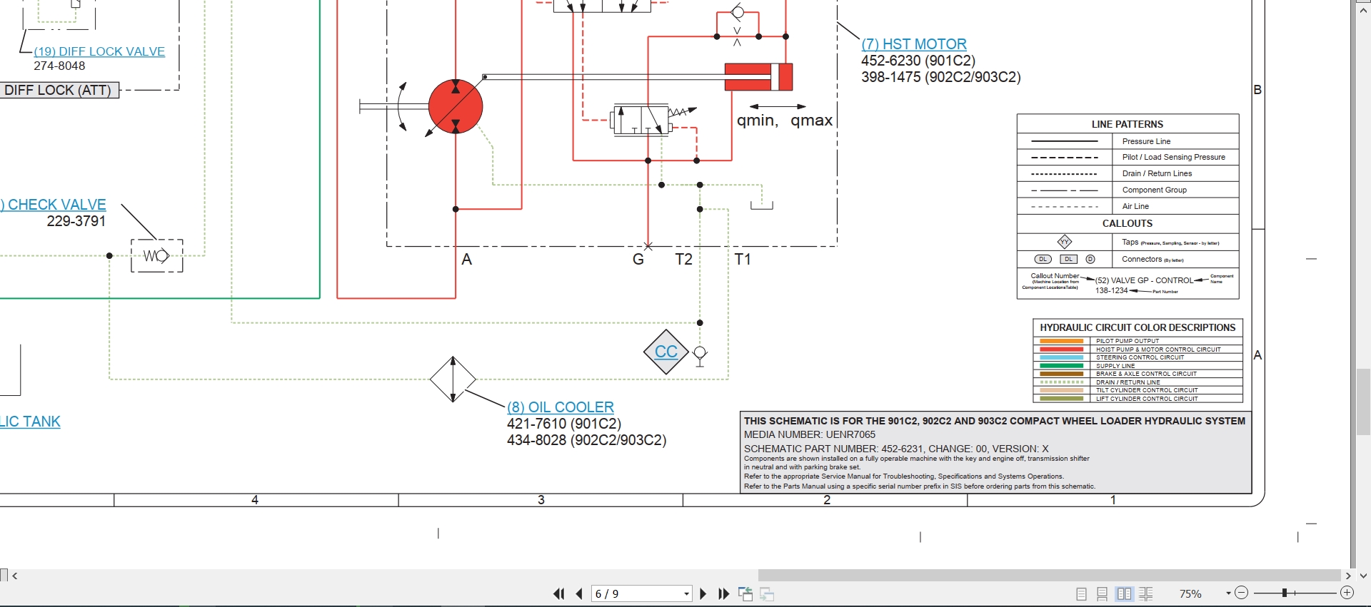 CAT Wheel Type Loader 901C2 Electrical Hydraulic Schematic (3)