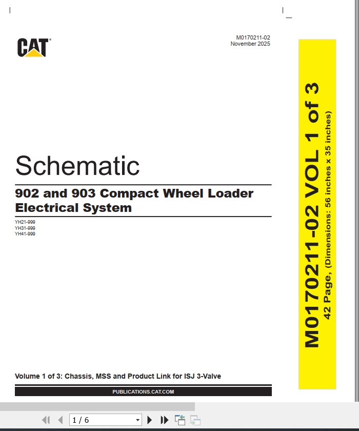 CAT Wheel Type Loader 902 Electrical Hydraulic Schematic (1)
