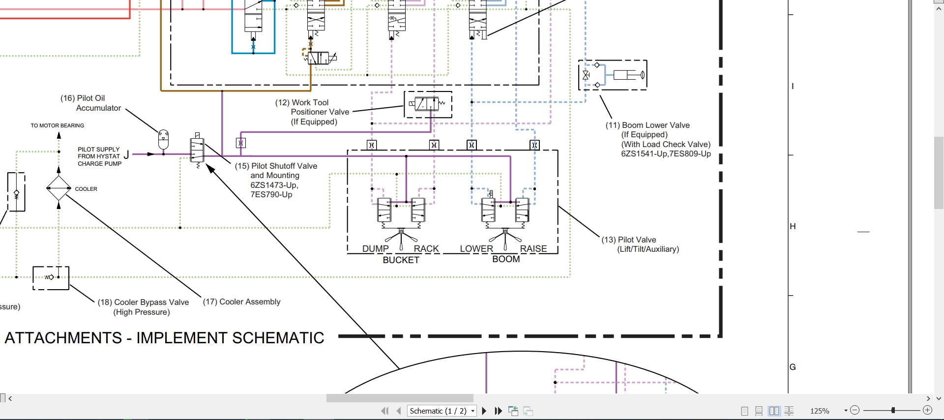 CAT Wheel Type Loader 902 Electrical Hydraulic Schematic (3)