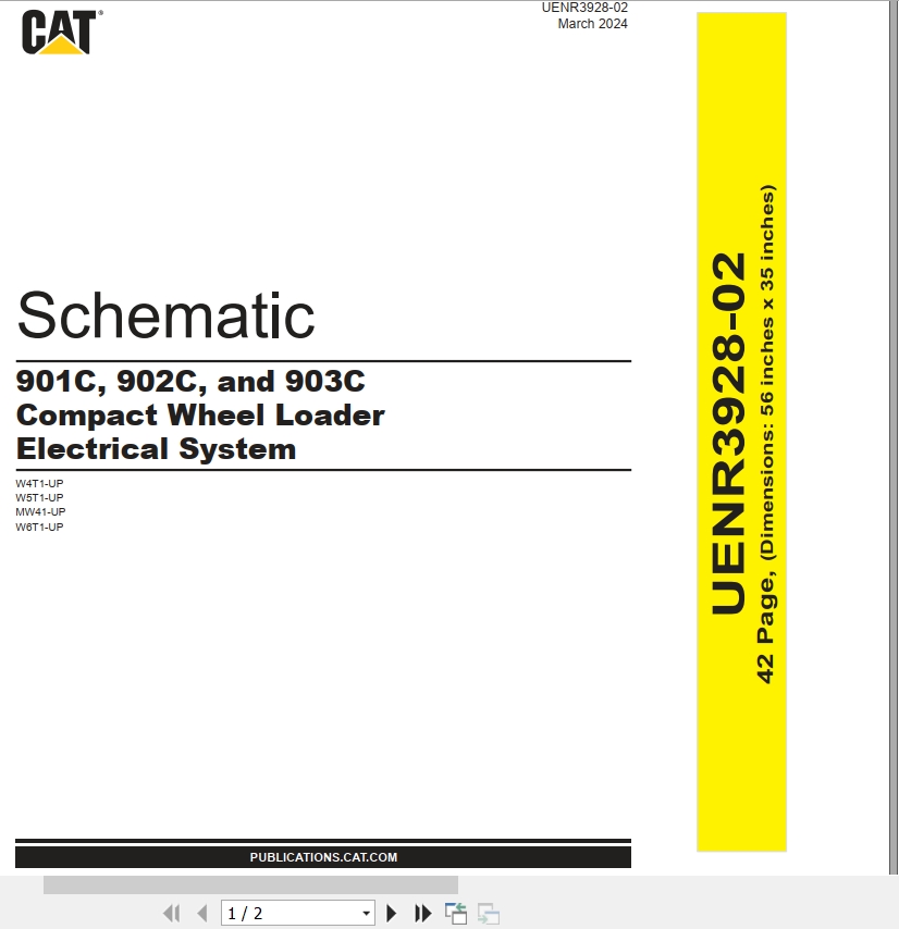 CAT Wheel Type Loader 902C Electrical Hydraulic Schematic (1)