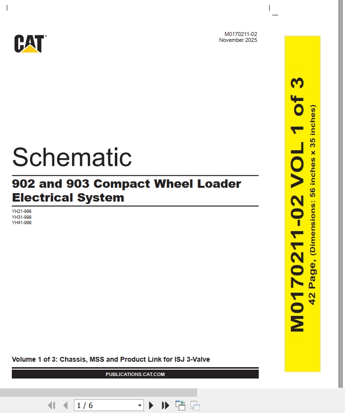 CAT Wheel Type Loader 903 Electrical Hydraulic Schematic (1)