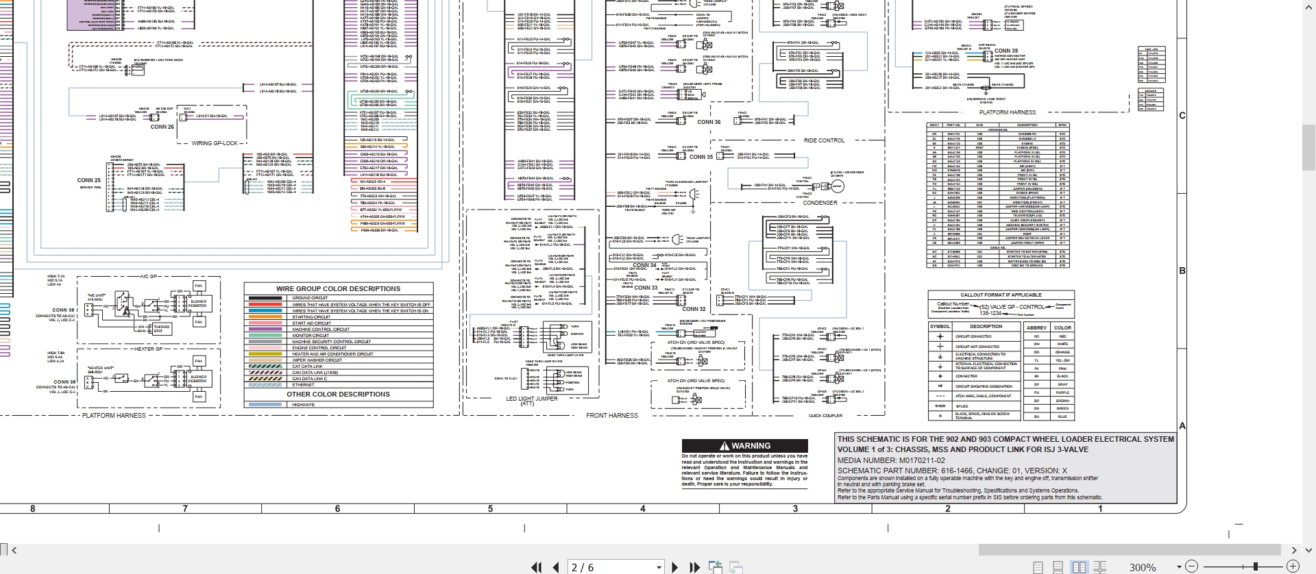 CAT Wheel Type Loader 903 Electrical Hydraulic Schematic (2)