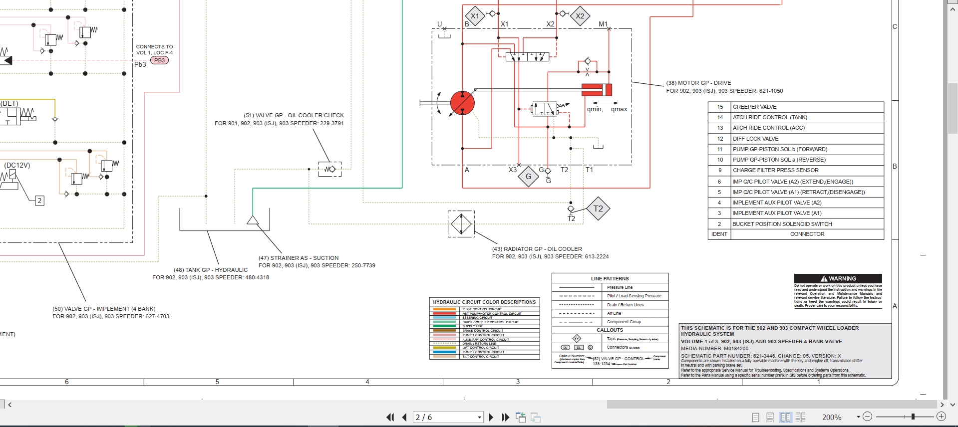 CAT Wheel Type Loader 903 Electrical Hydraulic Schematic (3)
