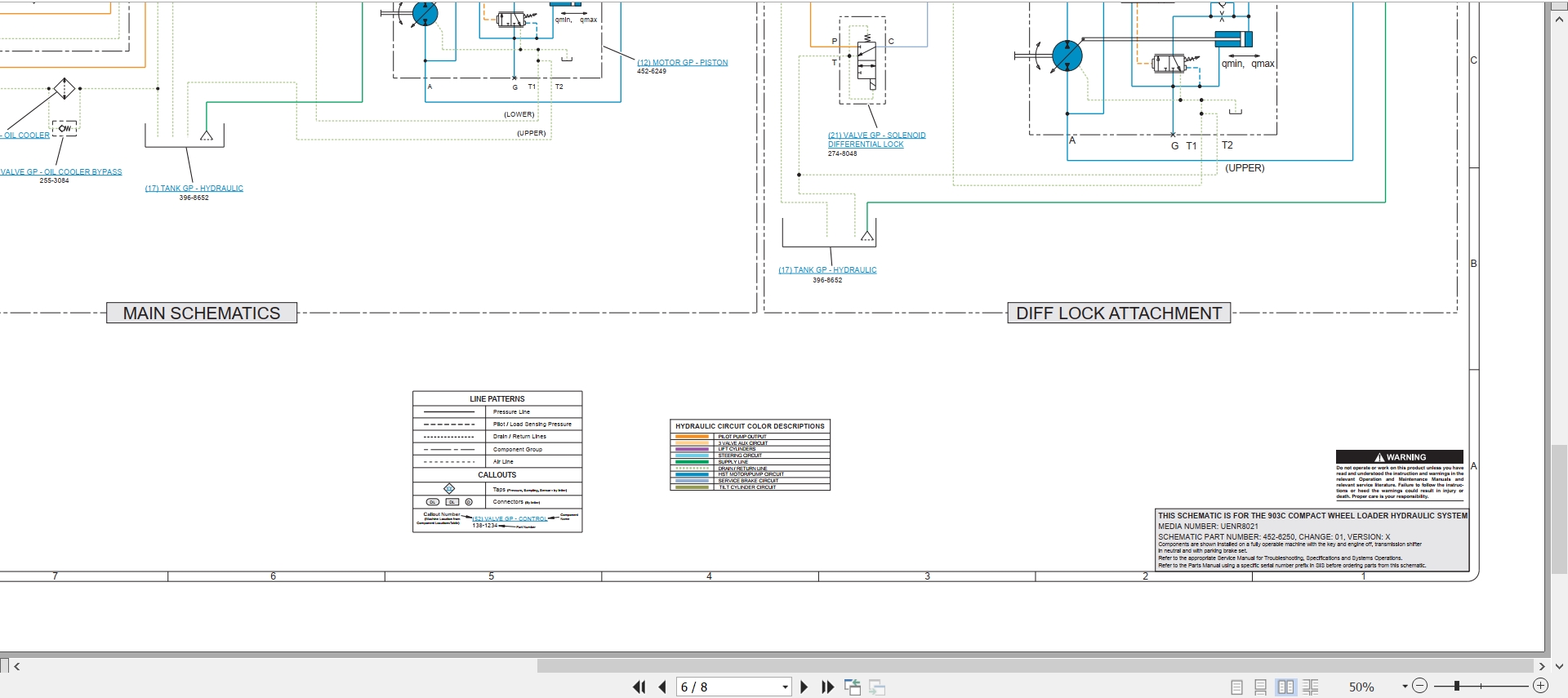 CAT Wheel Type Loader 903C Electrical Hydraulic Schematic (3)