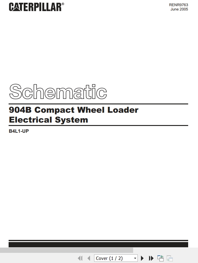 CAT Wheel Type Loader 904B Electrical Hydraulic Schematic (1)
