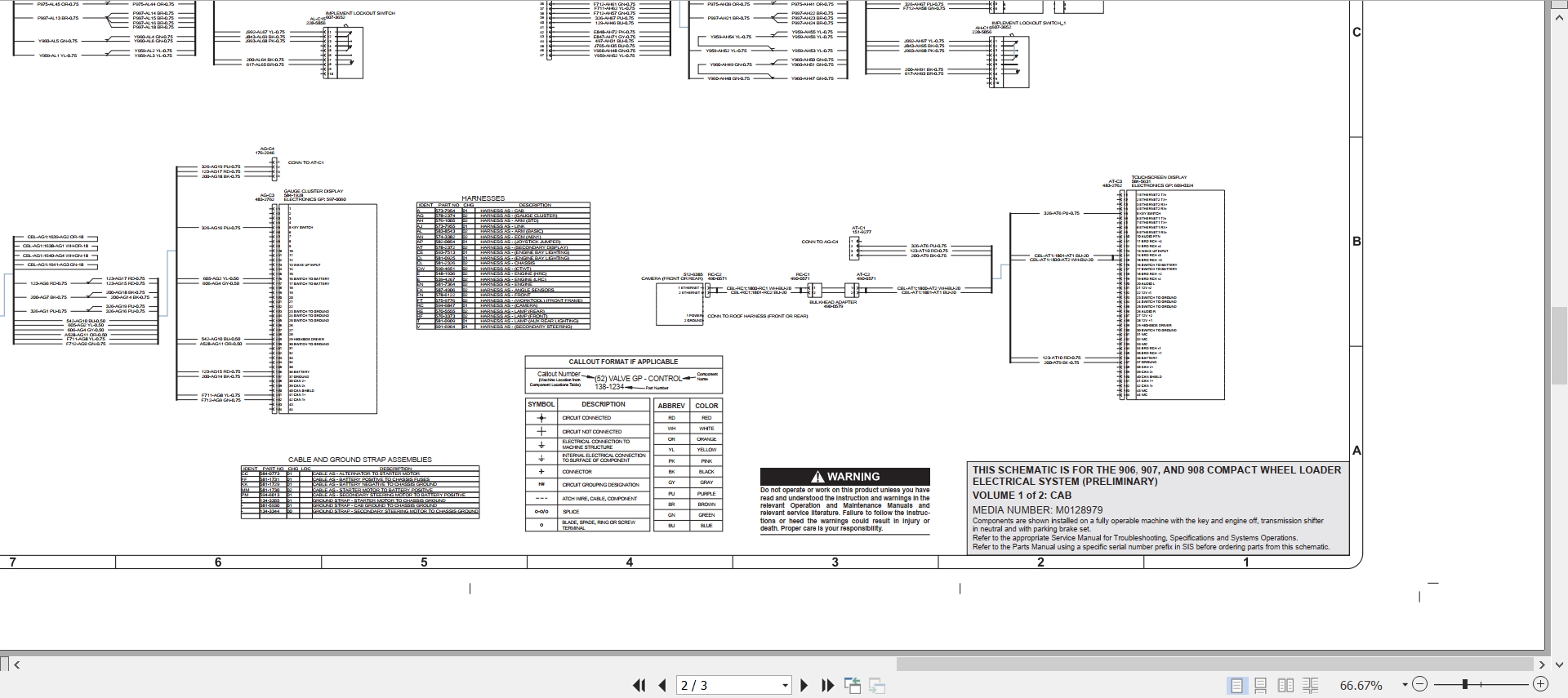 CAT Wheel Type Loader 906 Electrical Hydraulic Schematic (2)