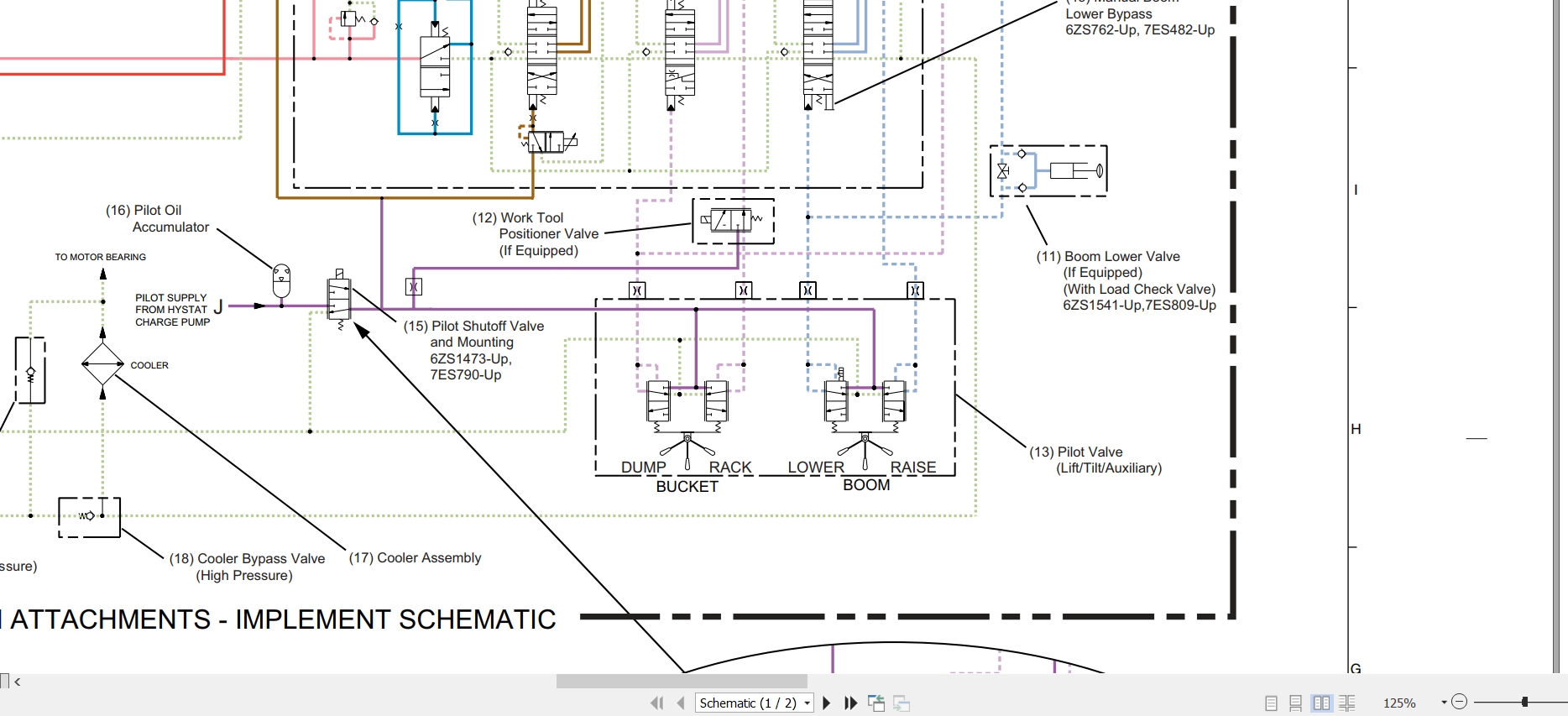 CAT Wheel Type Loader 906 Electrical Hydraulic Schematic (3)