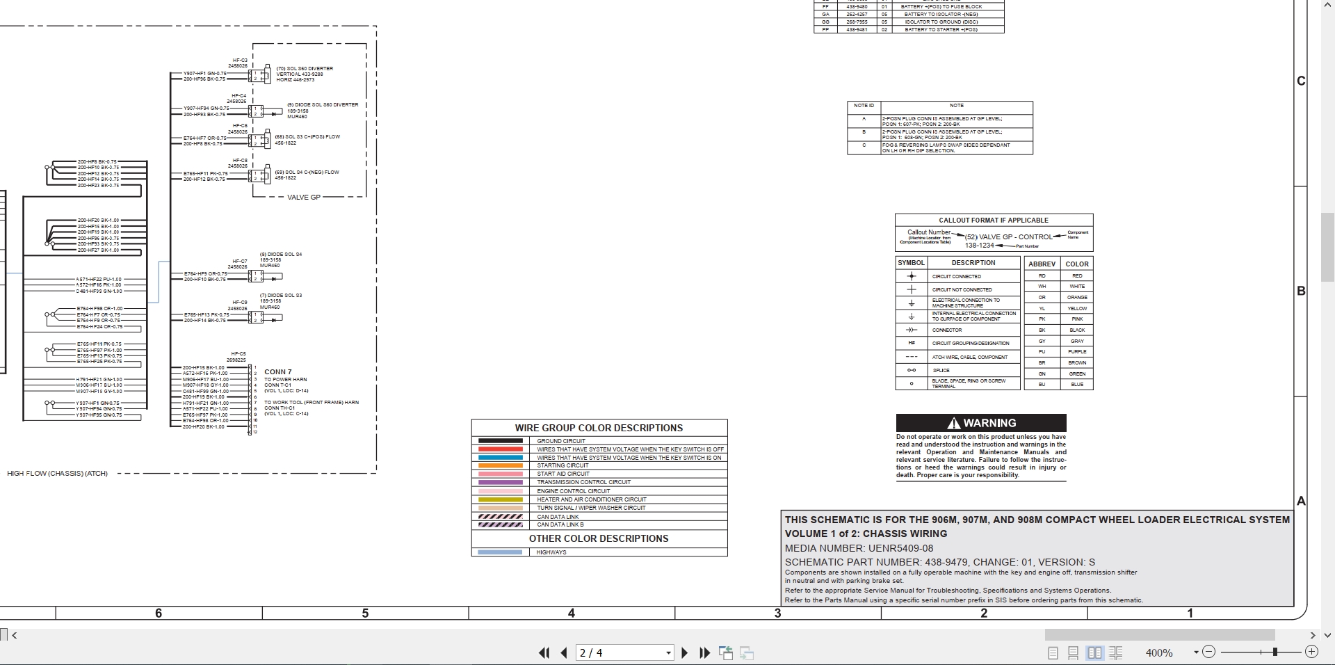 CAT Wheel Type Loader 907M Electrical Hydraulic Schematic (2)