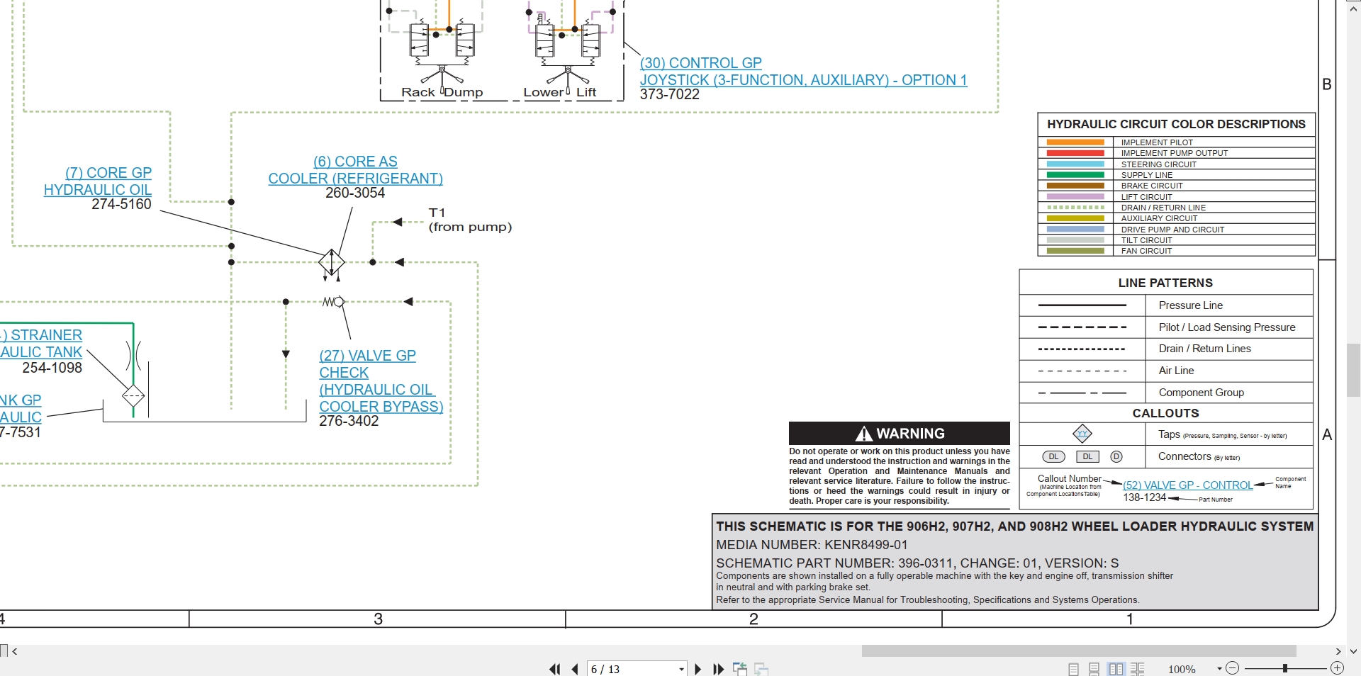 CAT Wheel Type Loader 908H2 Electrical Hydraulic Schematic (3)