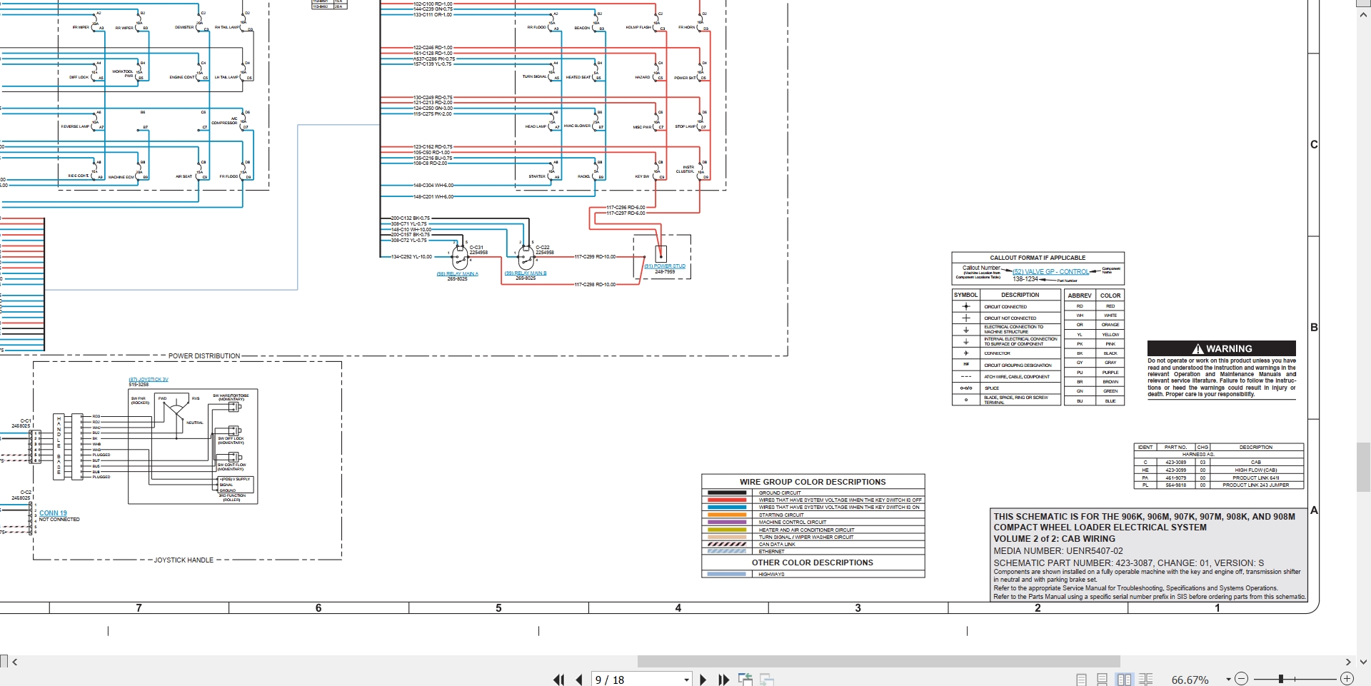 CAT Wheel Type Loader 908K Electrical Hydraulic Schematic (2)