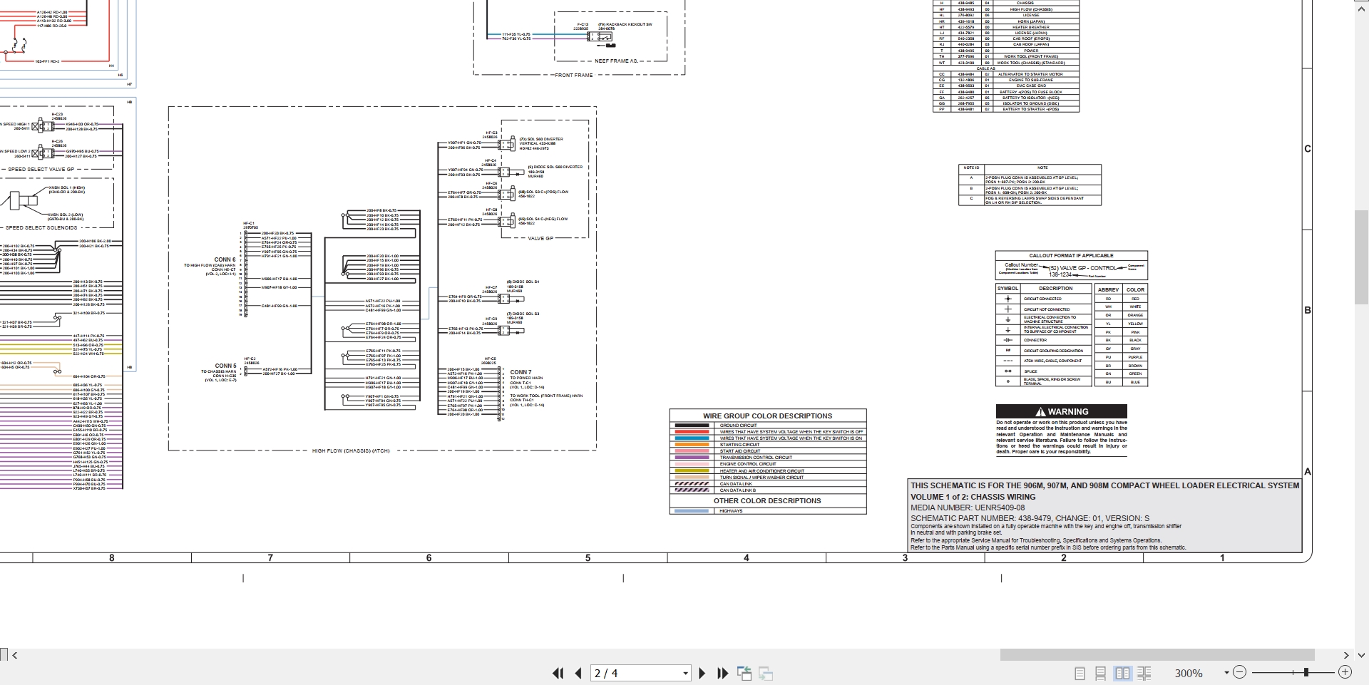 CAT Wheel Type Loader 908M Electrical Hydraulic Schematic (2)