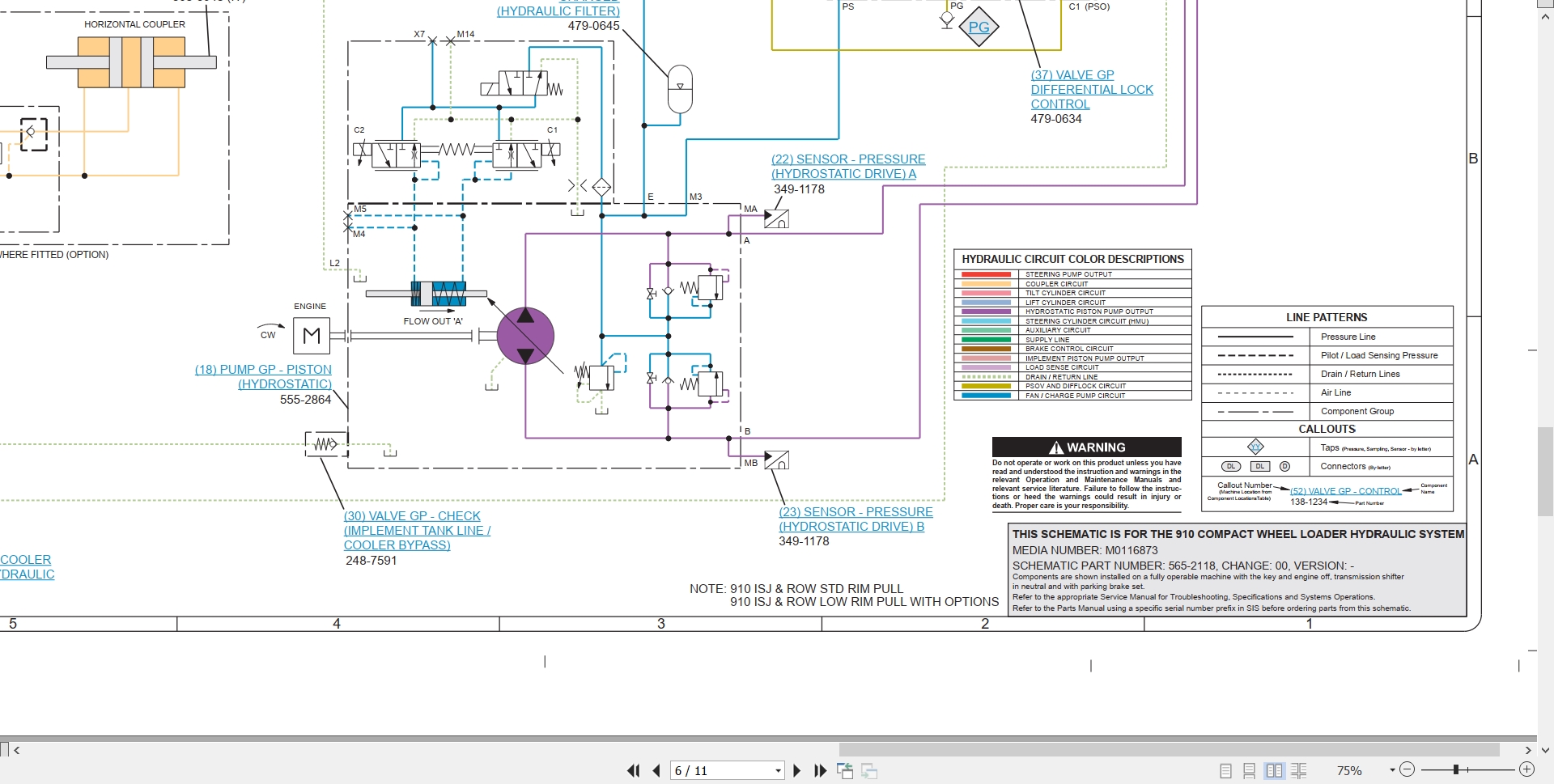 CAT Wheel Type Loader 910 Electrical Hydraulic Schematic (3)