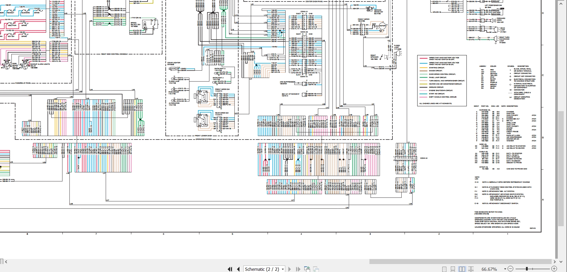 CAT Wheel Type Loader 910G Electrical Schematic (2)