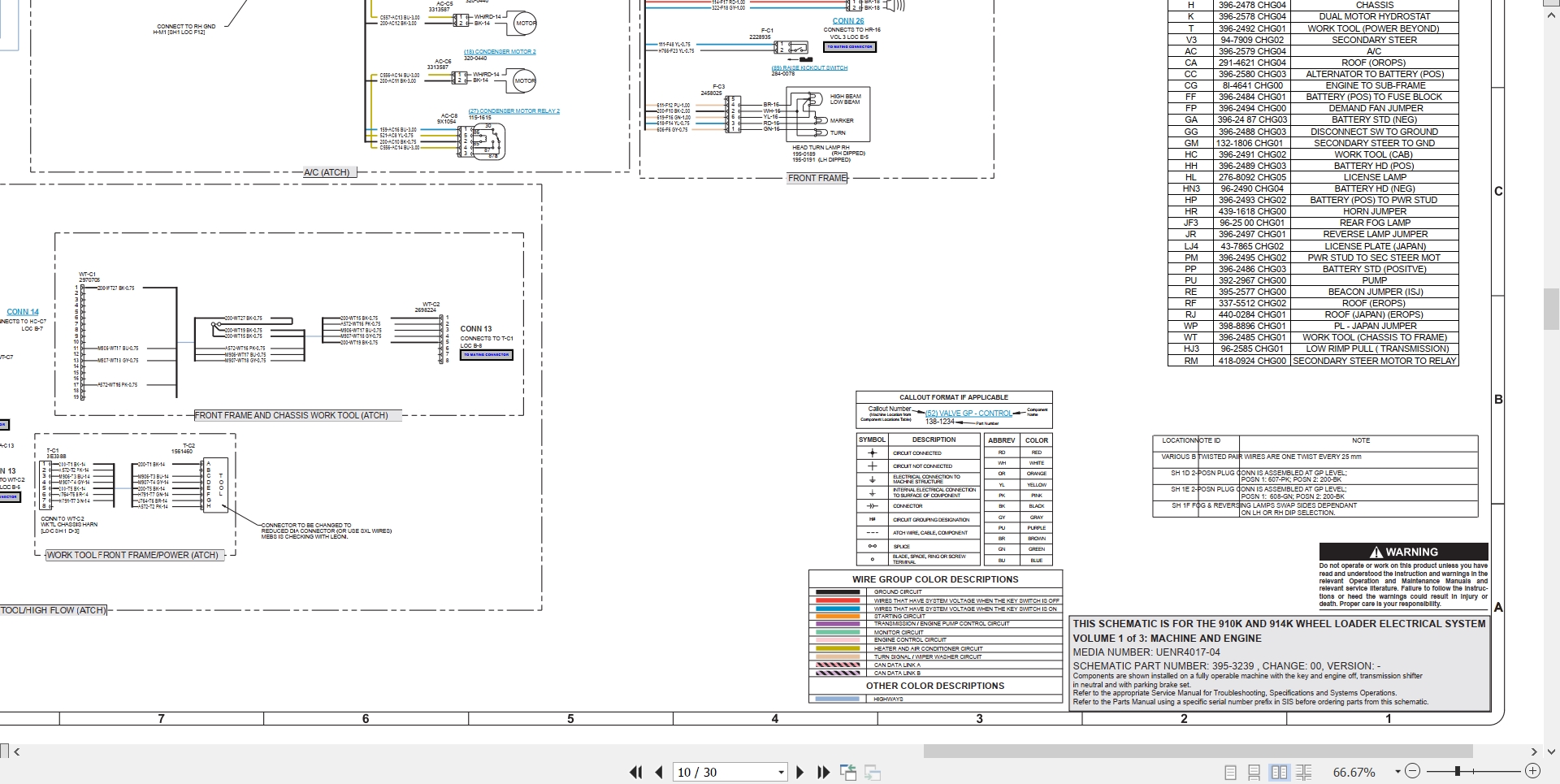 CAT Wheel Type Loader 910K Electrical Hydraulic Schematic (2)