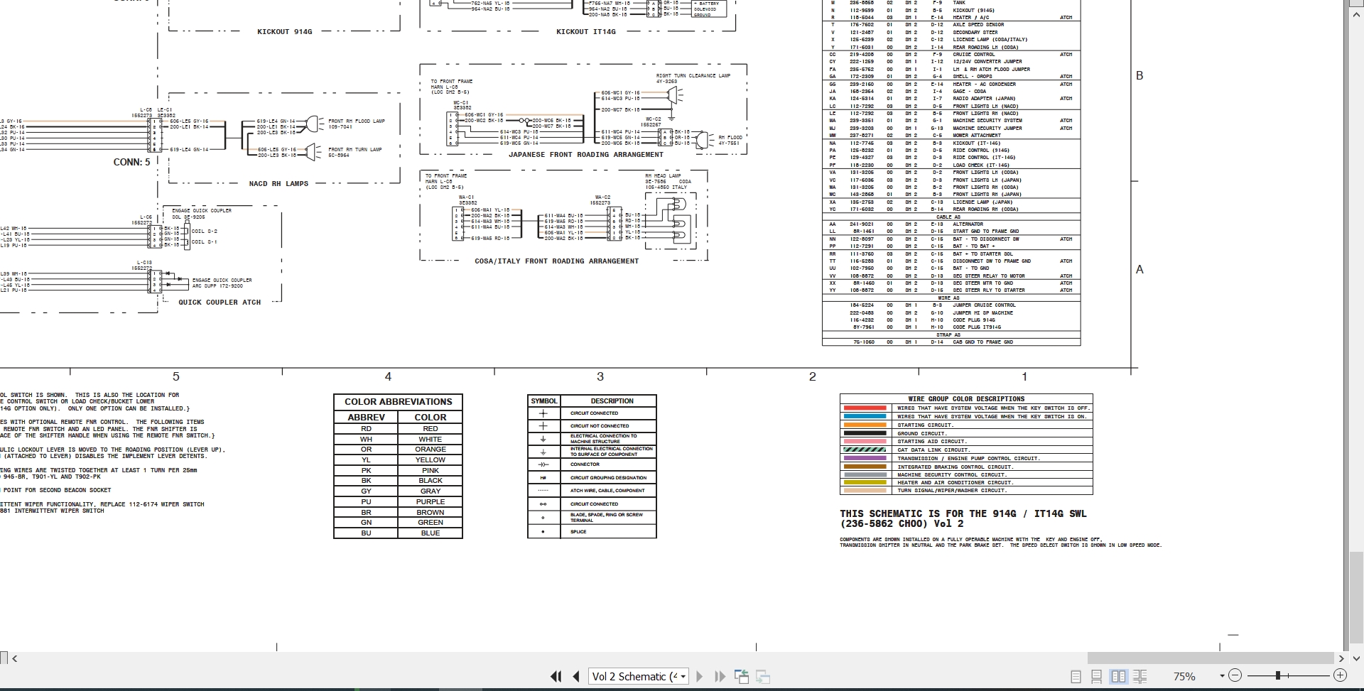 CAT Wheel Type Loader 914G Electrical Hydraulic Schematic (2)