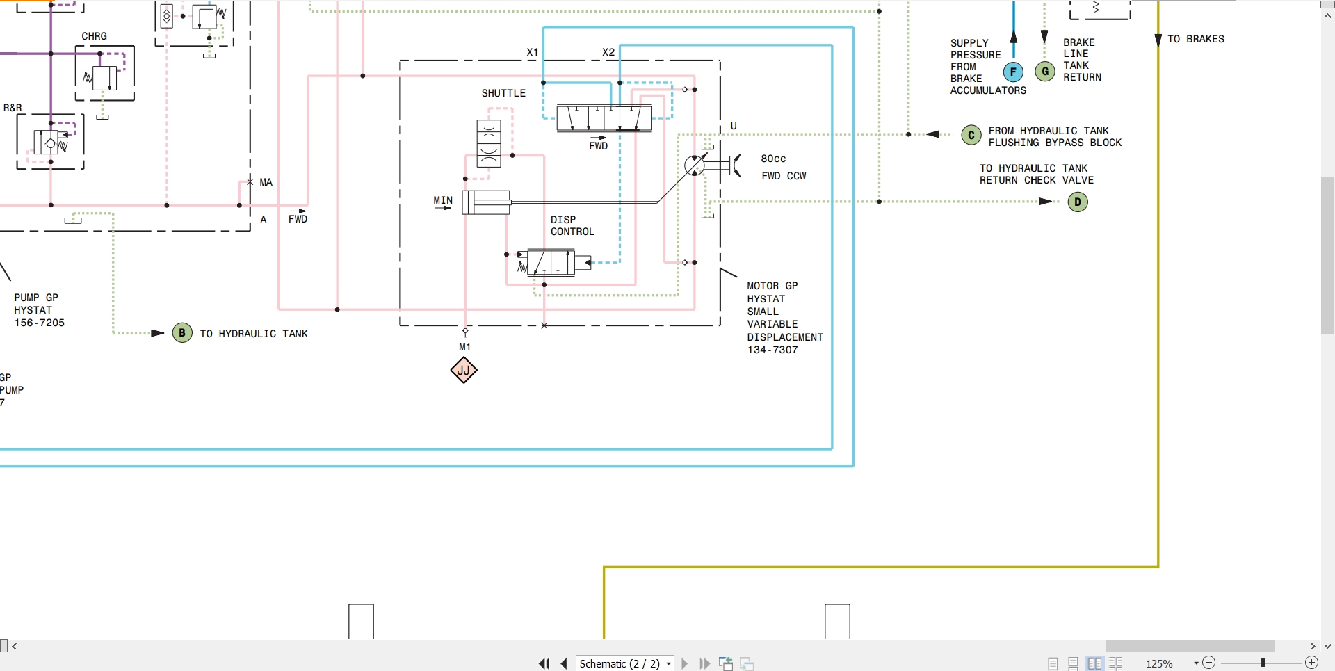 CAT Wheel Type Loader 914G Electrical Hydraulic Schematic (3)