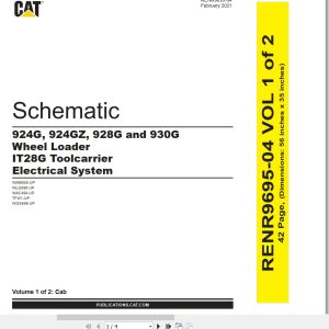 CAT Wheel Type Loader 924G Electrical Hydraulic Schematic (1)