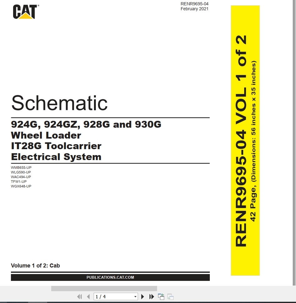 CAT Wheel Type Loader 924G Electrical Hydraulic Schematic (1)