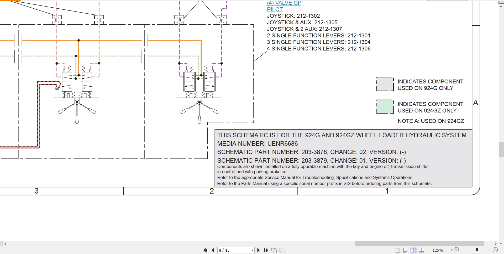 CAT Wheel Type Loader 924G Electrical Hydraulic Schematic (3)