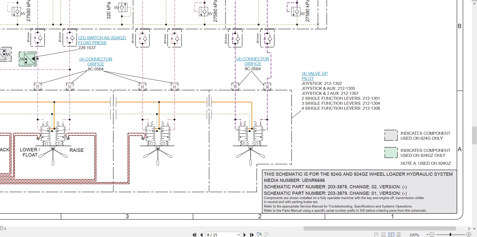 CAT Wheel Type Loader 924GZ Electrical Hydraulic Schematic (3)