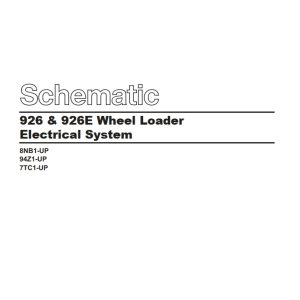 CAT Wheel Type Loader 926 926E Electrical Schematic SENR3075 01 2018 (1)