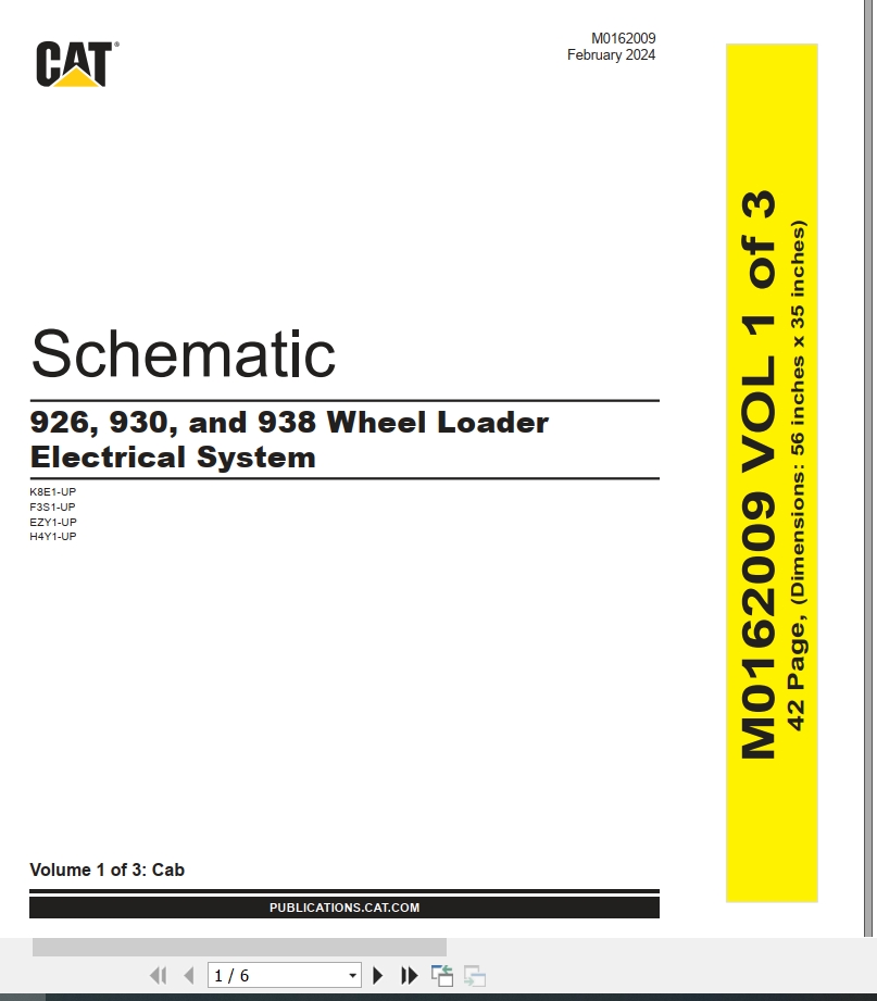 CAT Wheel Type Loader 926 Electrical Hydraulic Schematic (1)