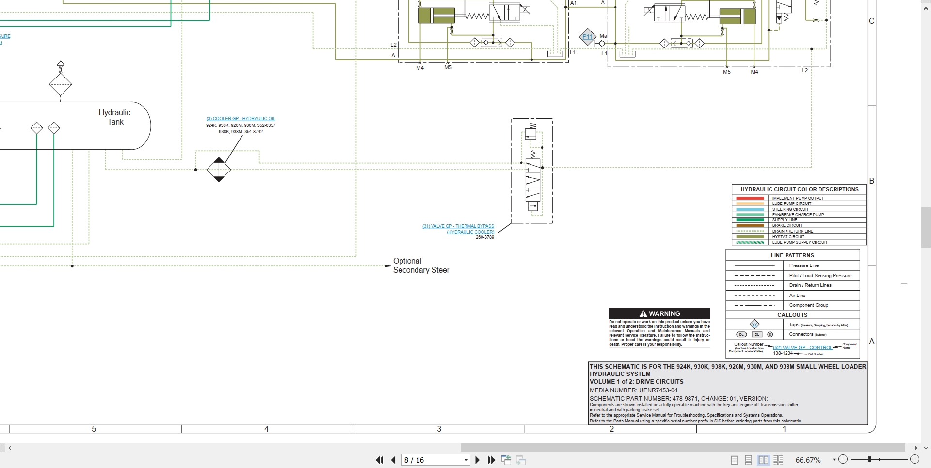 CAT Wheel Type Loader 926M Electrical Hydraulic Schematic (3)