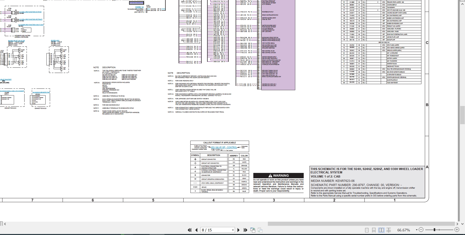 CAT Wheel Type Loader 930H Electrical Hydraulic Schematic (2)