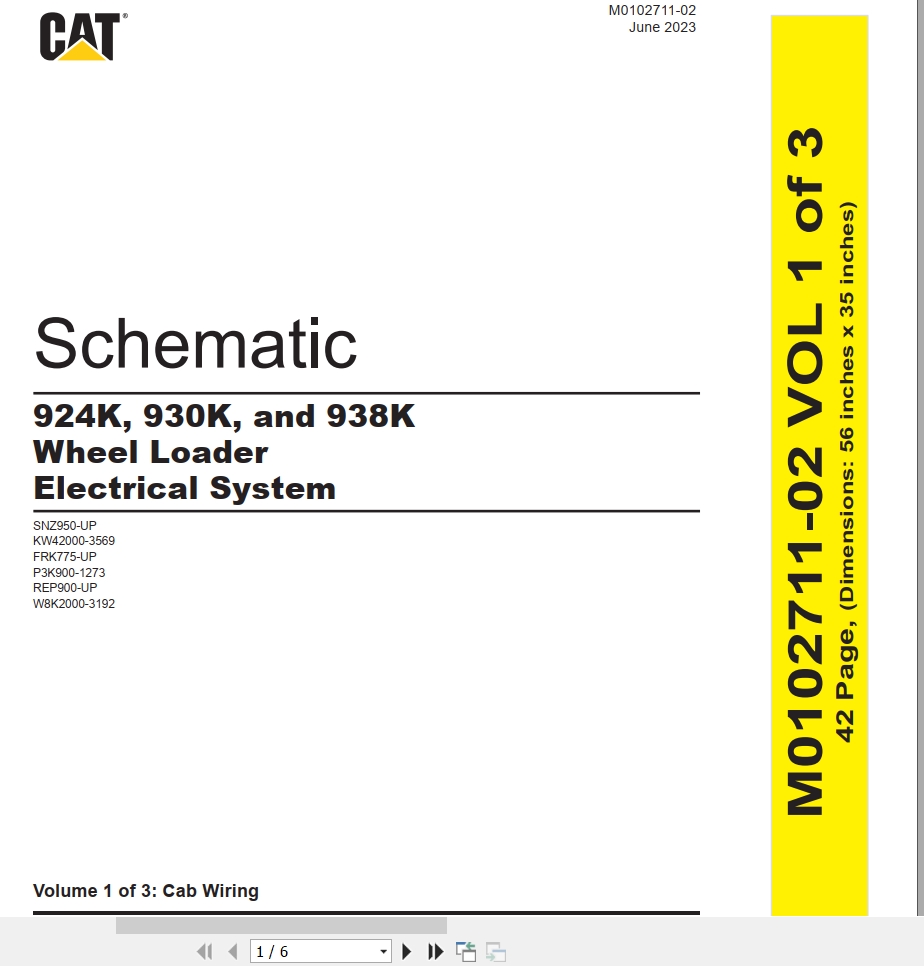 CAT Wheel Type Loader 930K Electrical Hydraulic Schematic (1)