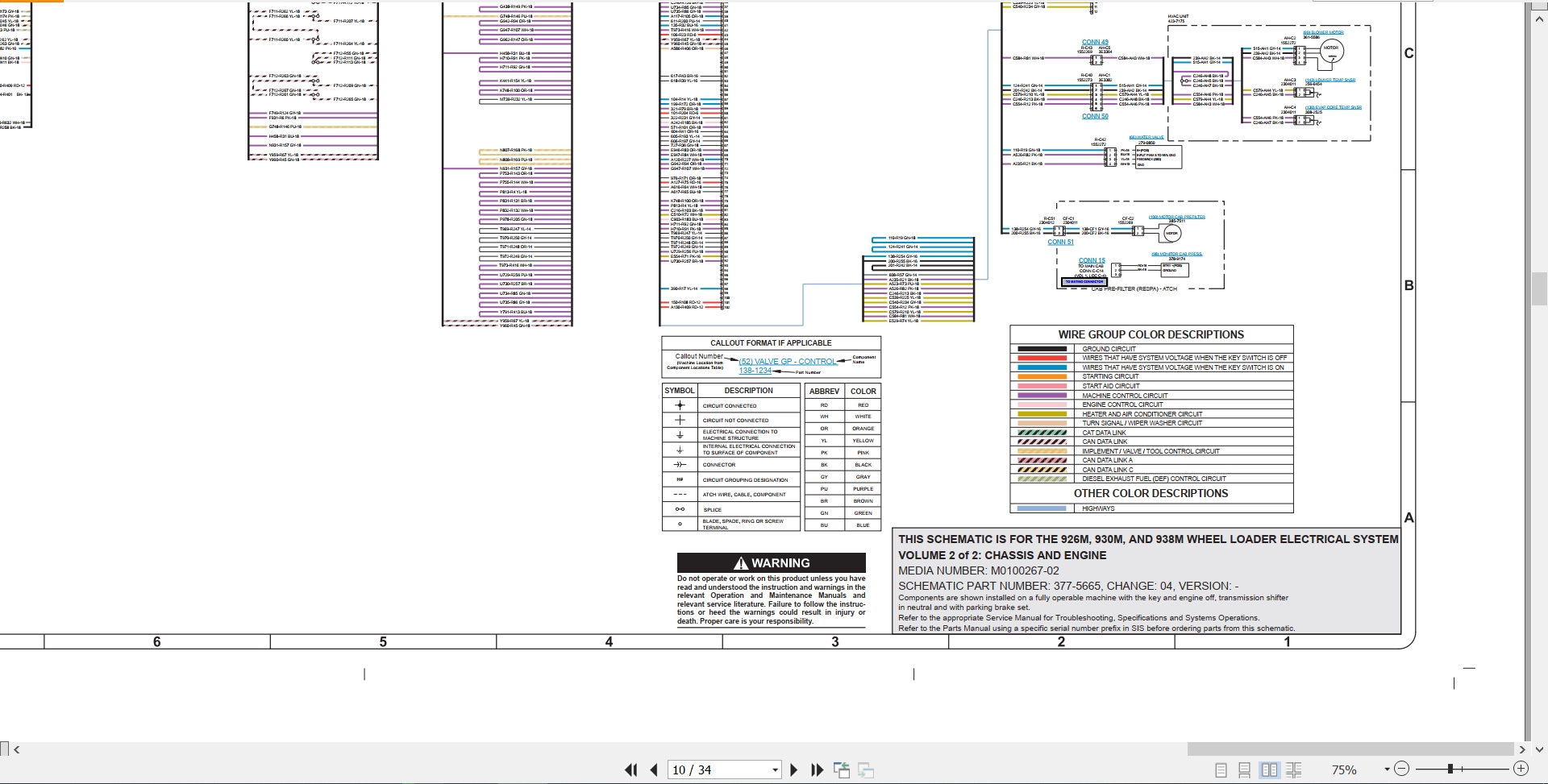 CAT Wheel Type Loader 930M Electrical Hydraulic Schematic (2)