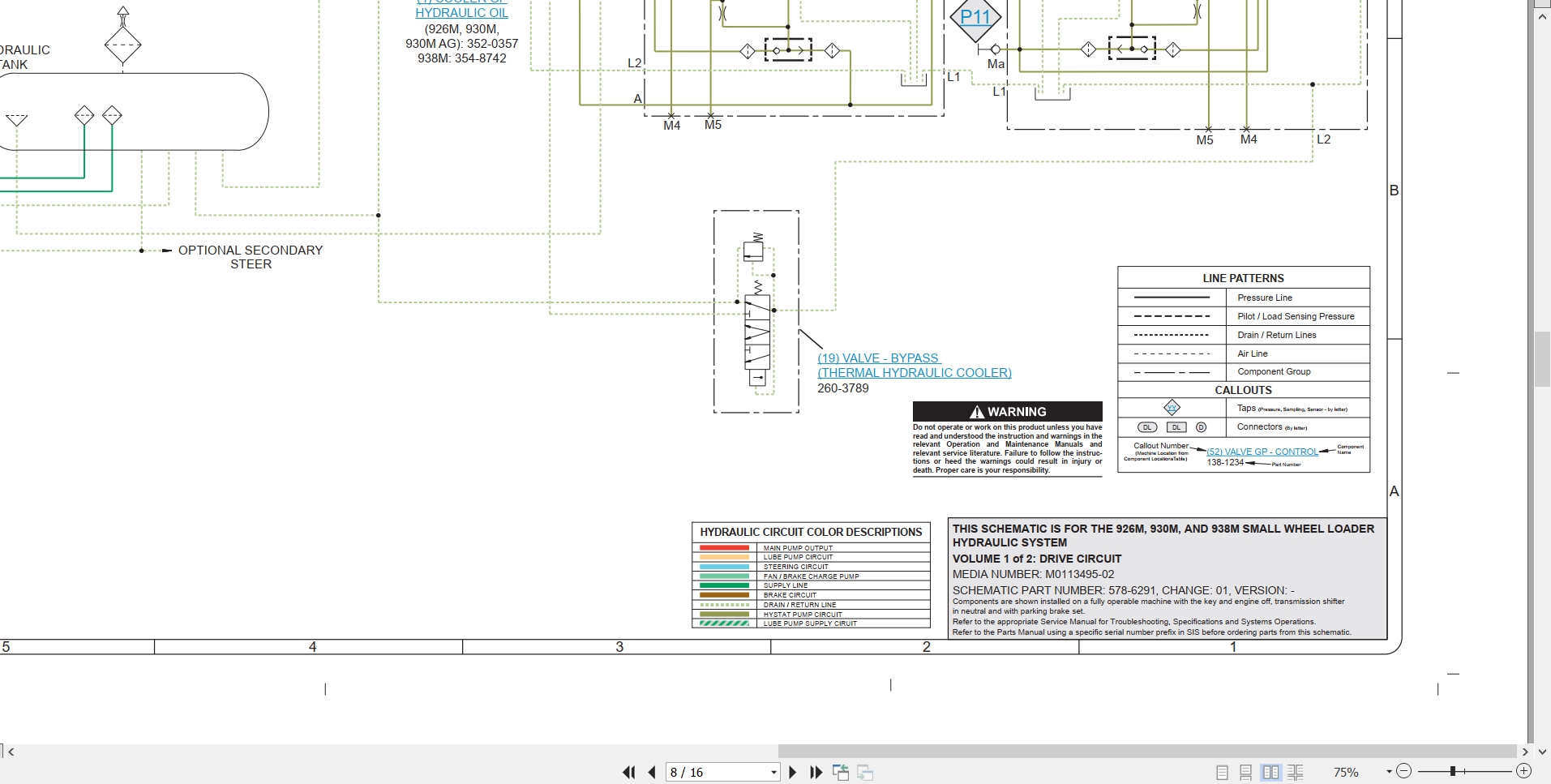 CAT Wheel Type Loader 930M Electrical Hydraulic Schematic (3)