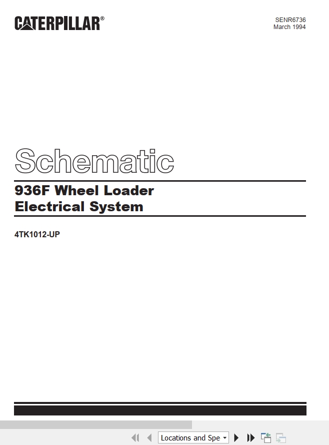 CAT Wheel Type Loader 936F Electrical Hydraulic Schematic (1)