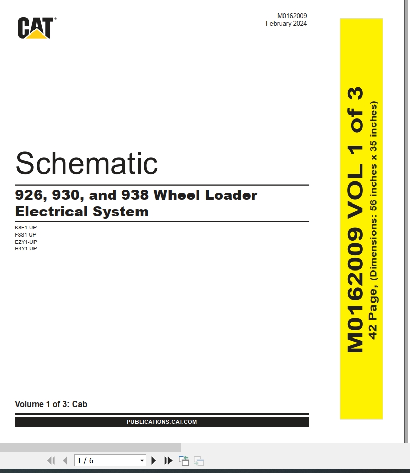 CAT Wheel Type Loader 938 Electrical Hydraulic Schematic (1)