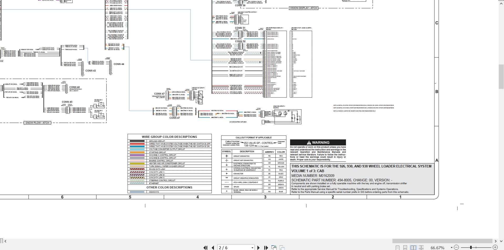 CAT Wheel Type Loader 938 Electrical Hydraulic Schematic (2)