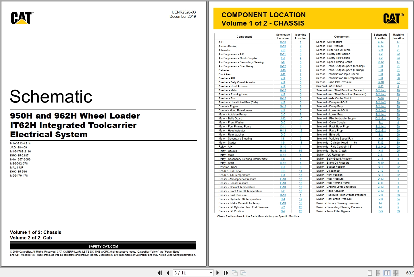 CAT Wheel Type Loader 950H Electrical Hydraulic Schematic (1)