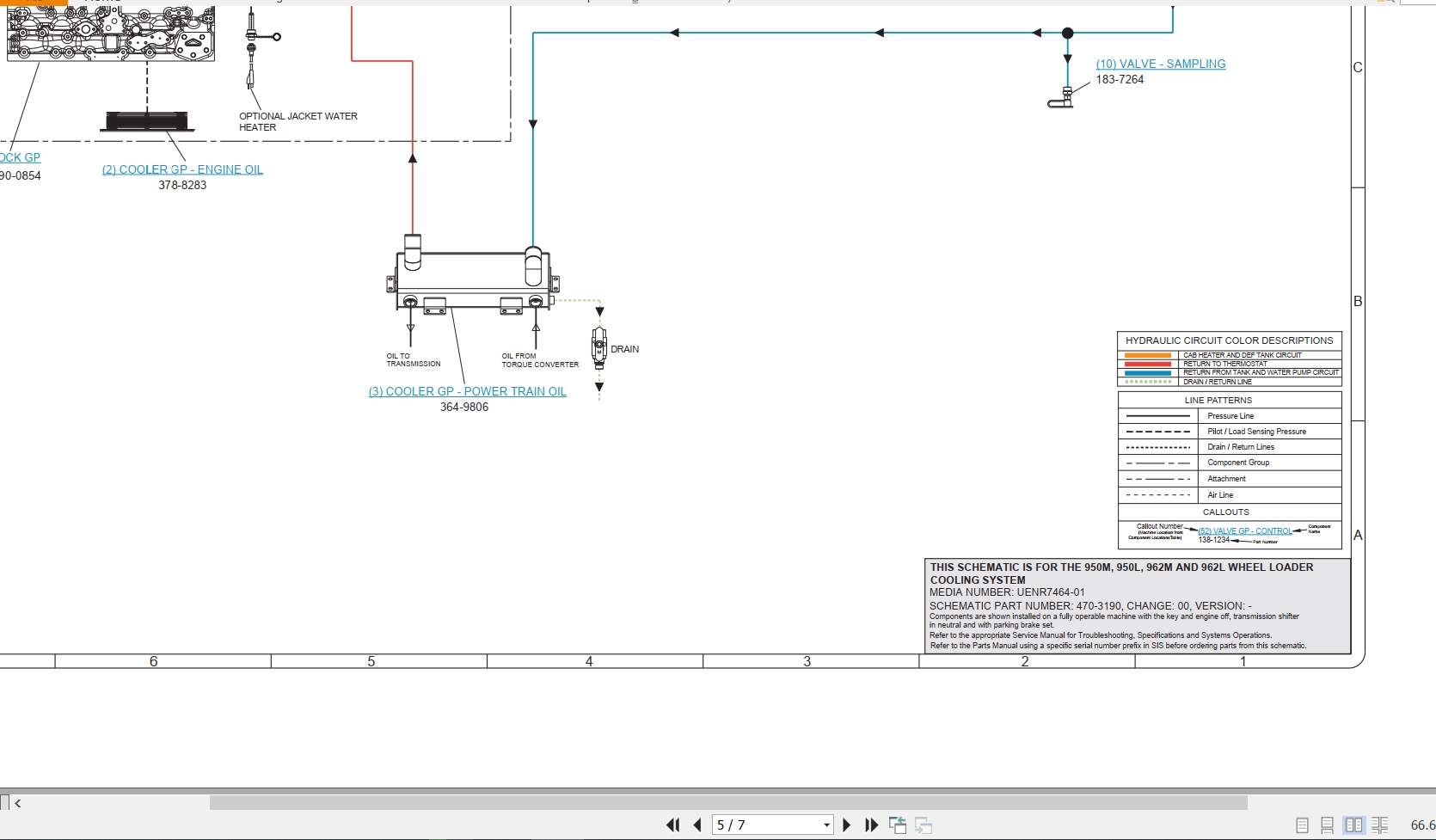 CAT Wheel Type Loader 950L Electrical Hydraulic Schematic (4)