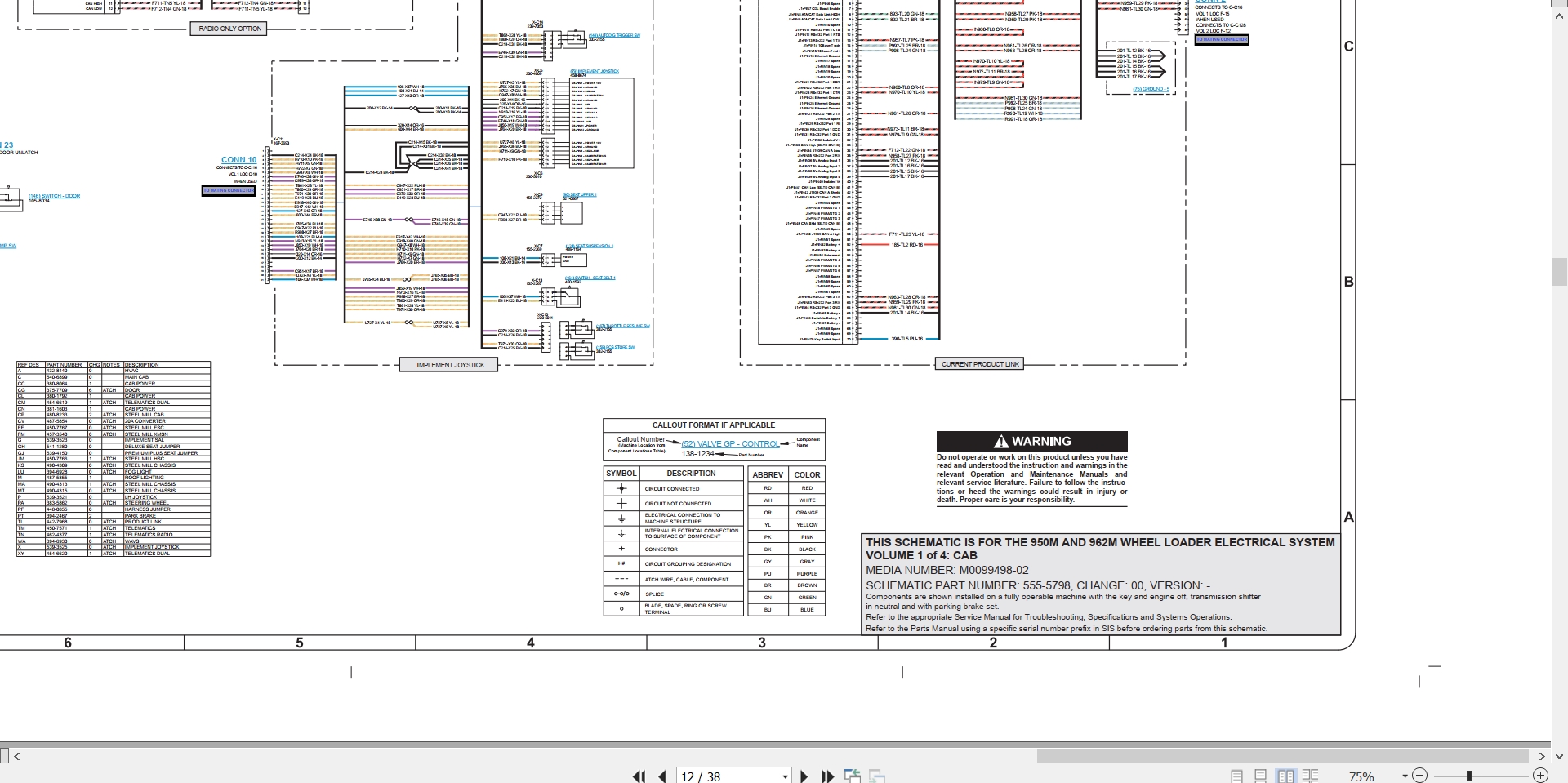 CAT Wheel Type Loader 950M Electrical Hydraulic Schematic (2)