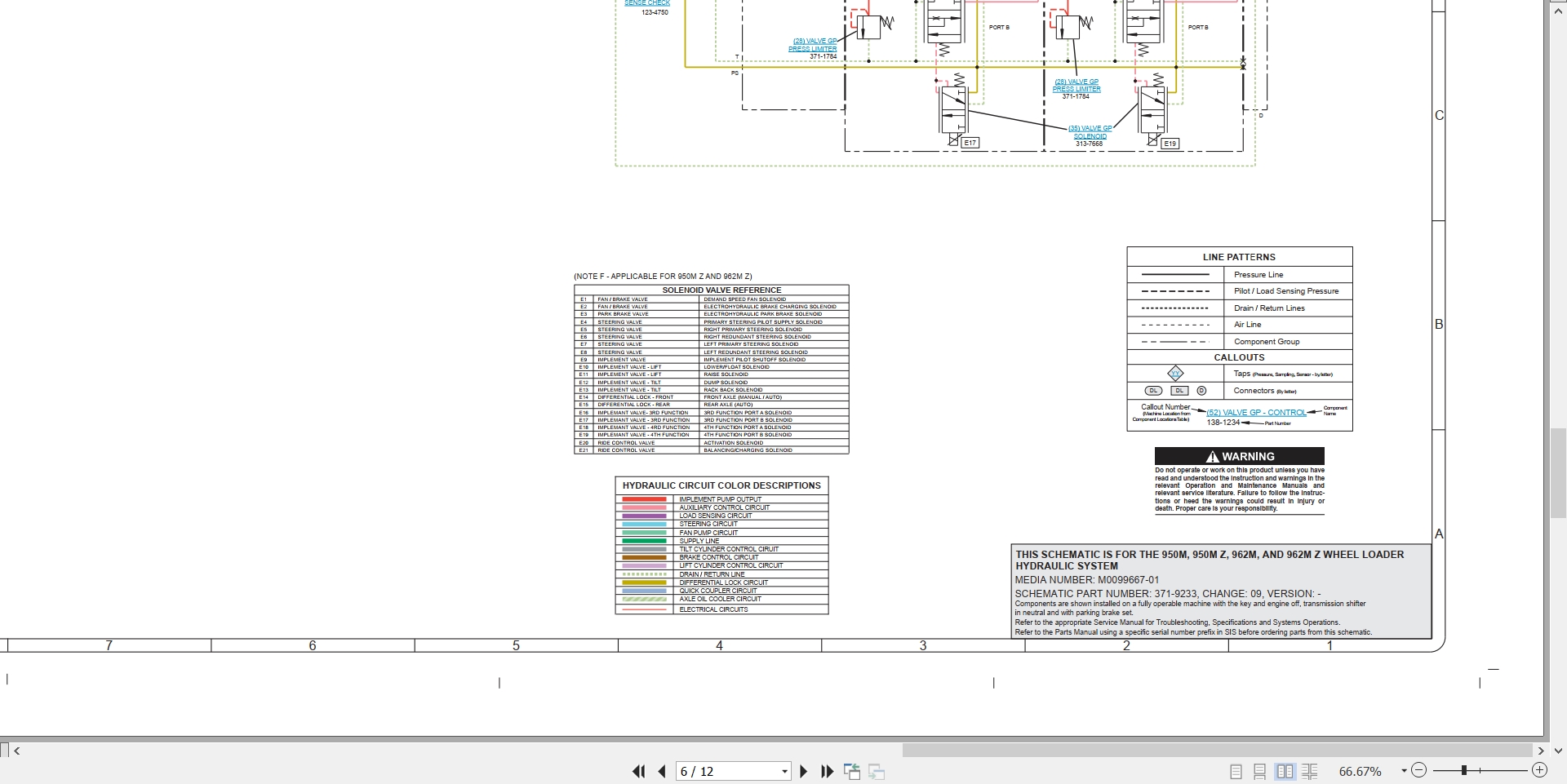CAT Wheel Type Loader 950M Electrical Hydraulic Schematic (3)