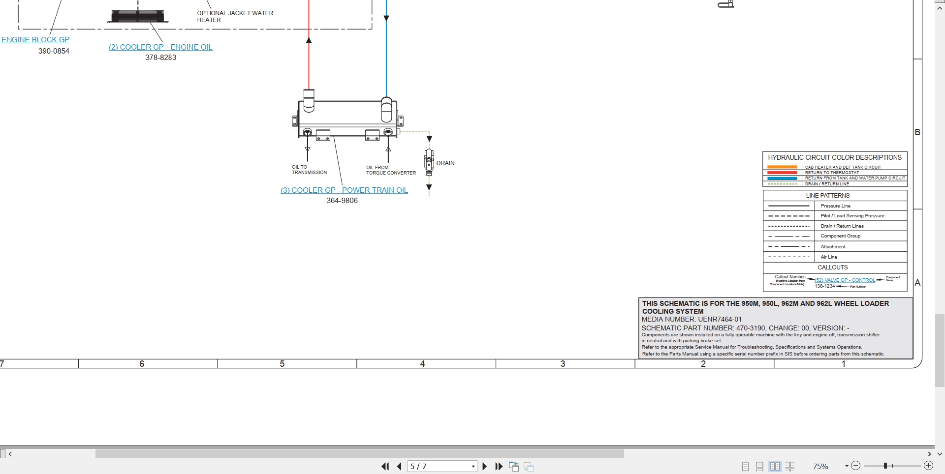 CAT Wheel Type Loader 950M Electrical Hydraulic Schematic (4)